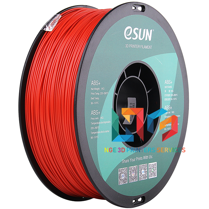 Nhựa in 3d ESUN ABS+ chất lượng cao màu Red (Đỏ) 1kg/Cuộn