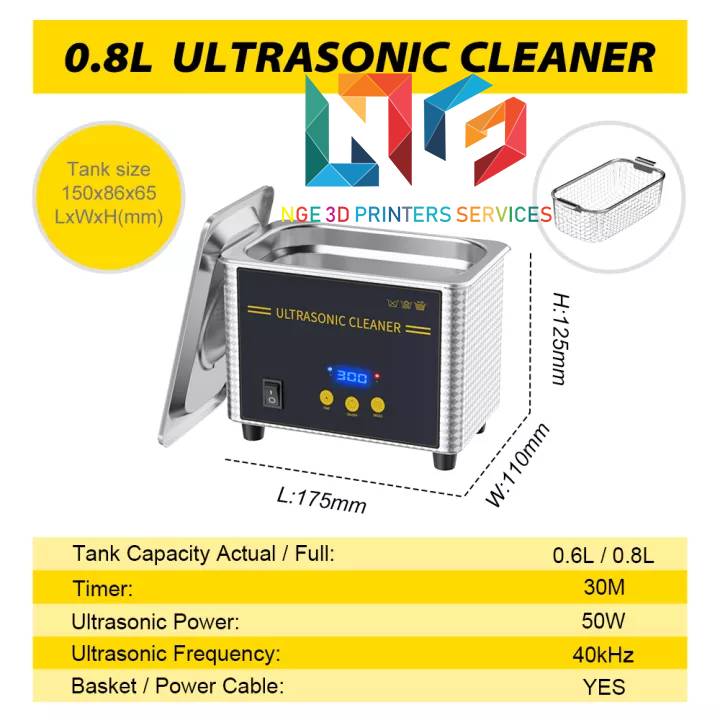 Máy rửa bằng sóng siêu âm Ultrasonic Cleaner 50W 0.8L