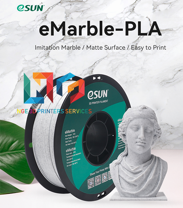 Nhựa in 3d eSun eMarble màu Natural có vân như cẩm thạch 1kg/Cuộn