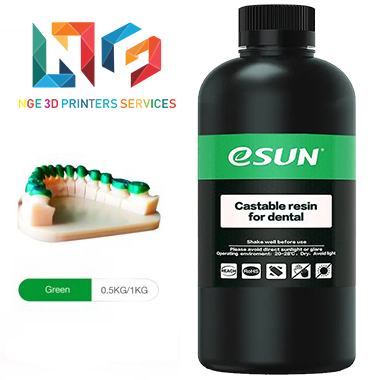 Nhựa in 3D đúc cho nha khoa eSun Castable Resin for Dental màu Green 1kg/Chai