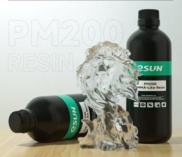 Nhựa in 3d Resin độ trong suốt cao eSun PM200 PMMA Like màu Transparent 1kg/Chai