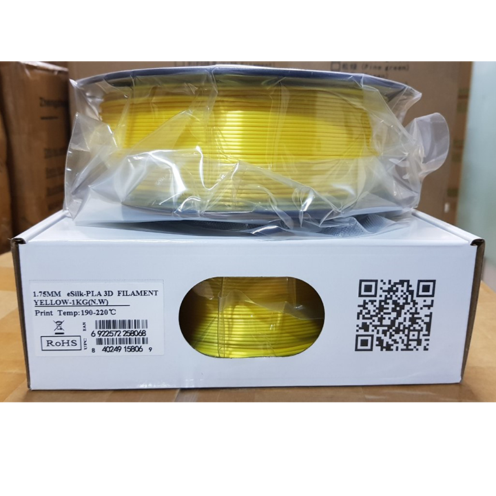 Nhựa in 3d eSun eSilk-PLA màu Yellow kim loại cao cấp không tạp chất 1kg/Cuộn