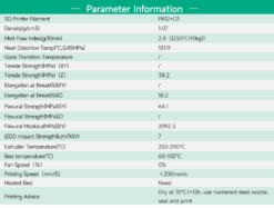 Nhựa in 3d ESUN PA12+CF carbon có độ bền cứng cao 1kg/Cuộn