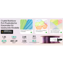 Nhựa in 3d cầu vồng trong suốt ESUN PLA-Clear Rainbow