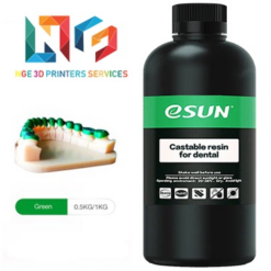 Nhựa in 3D đúc cho nha khoa ESUN Castable resin for Dental màu Green 1kg/Chai