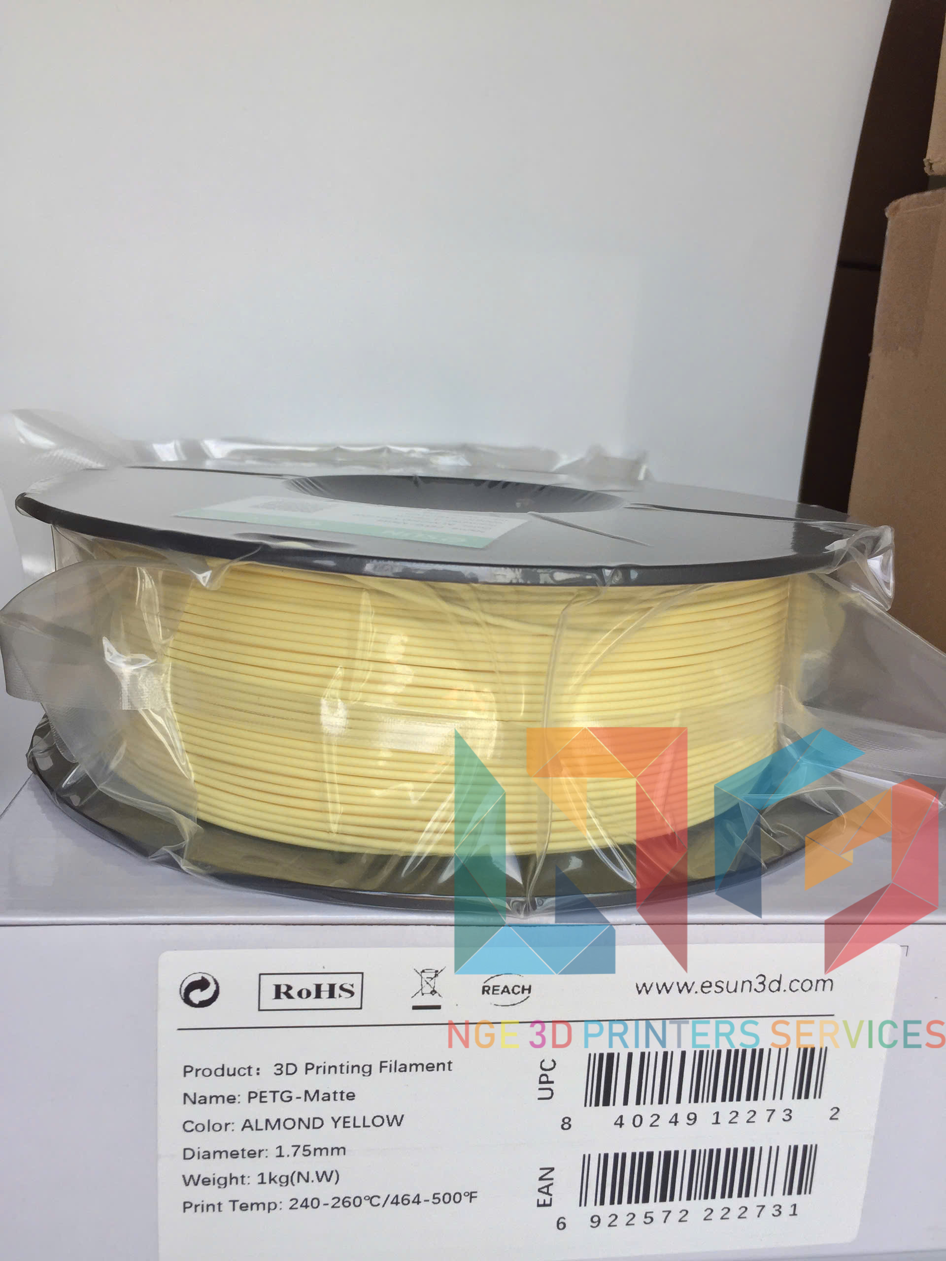 Nhựa in 3d ESUN PETG-Matte màu ALMOND YELLOW