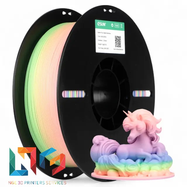 Nhựa in 3d eSun PLA-Matte Rainbow cầu vòng mờ