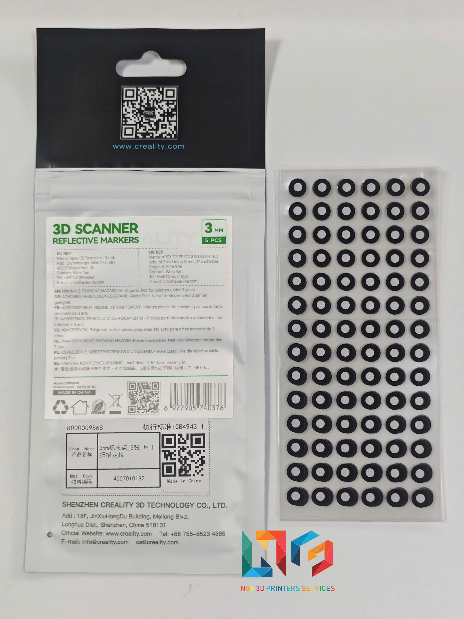 Điểm đánh dấu định vị mô hình cho máy Scan 3D