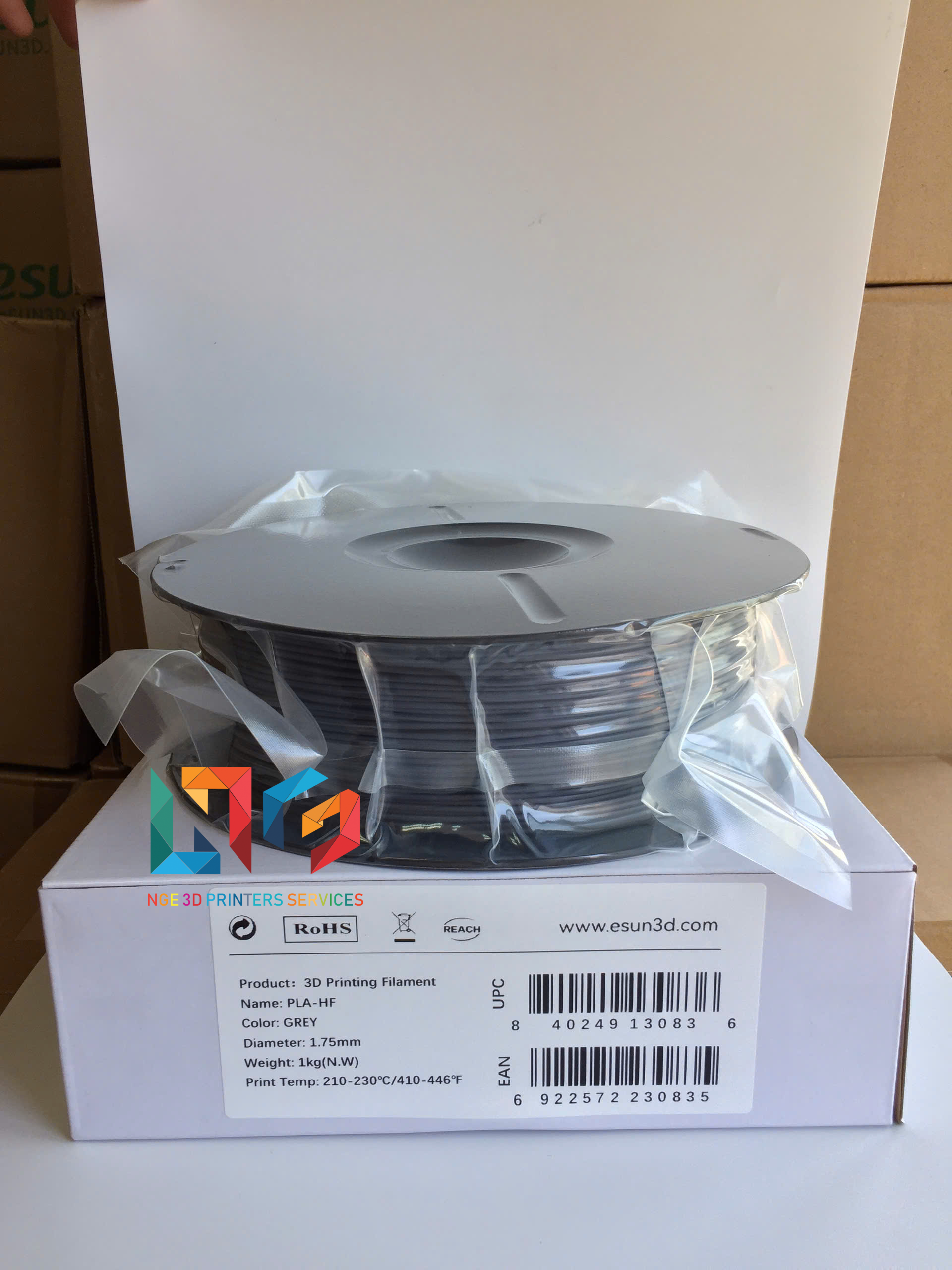 Nhựa in 3D eSun PLA-HF chất lượng cao 1kg/cuộn màu Grey