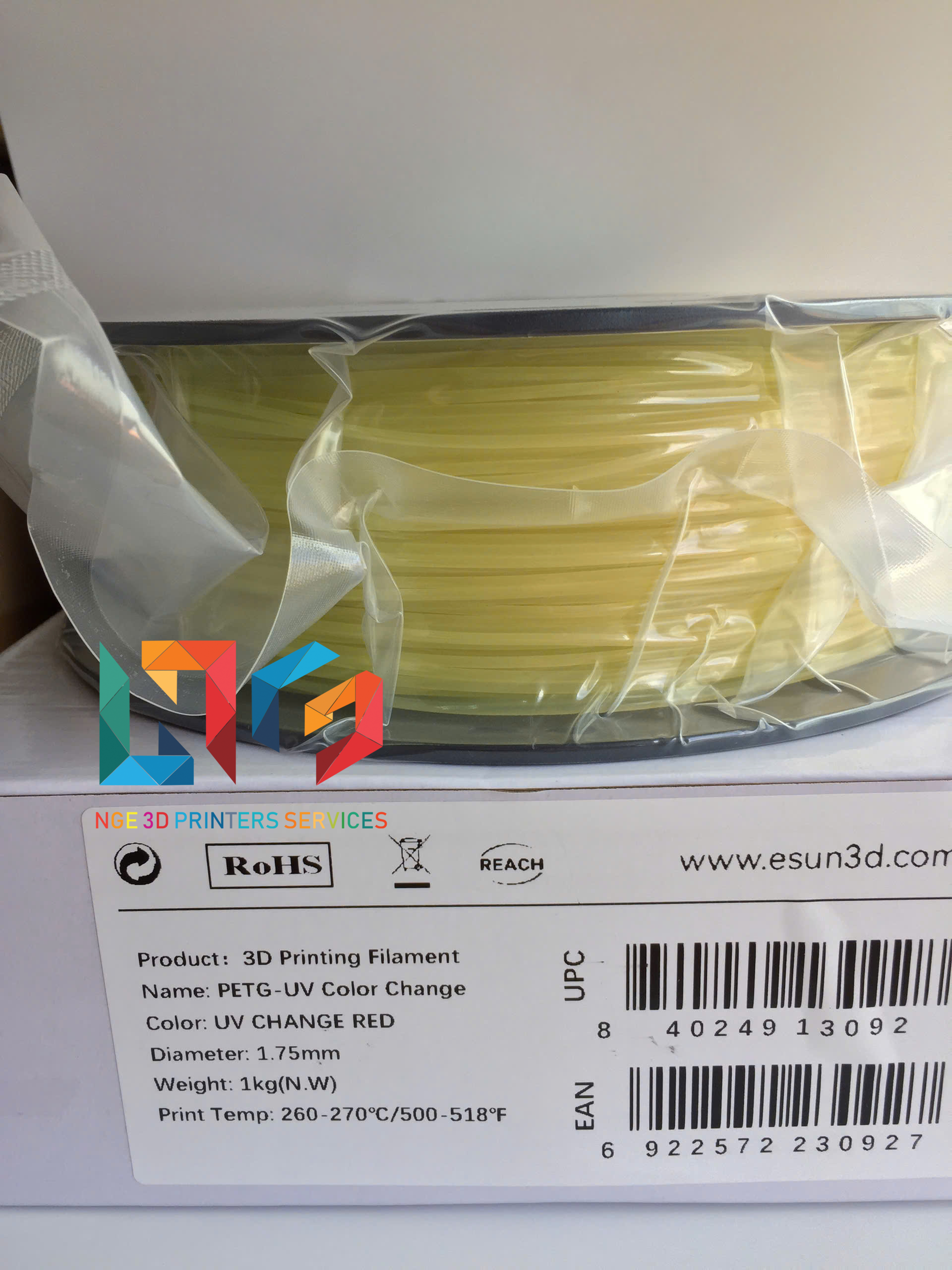 Nhựa in 3D eSun PETG-UV Color Change chất lượng cao 1kg/cuộn