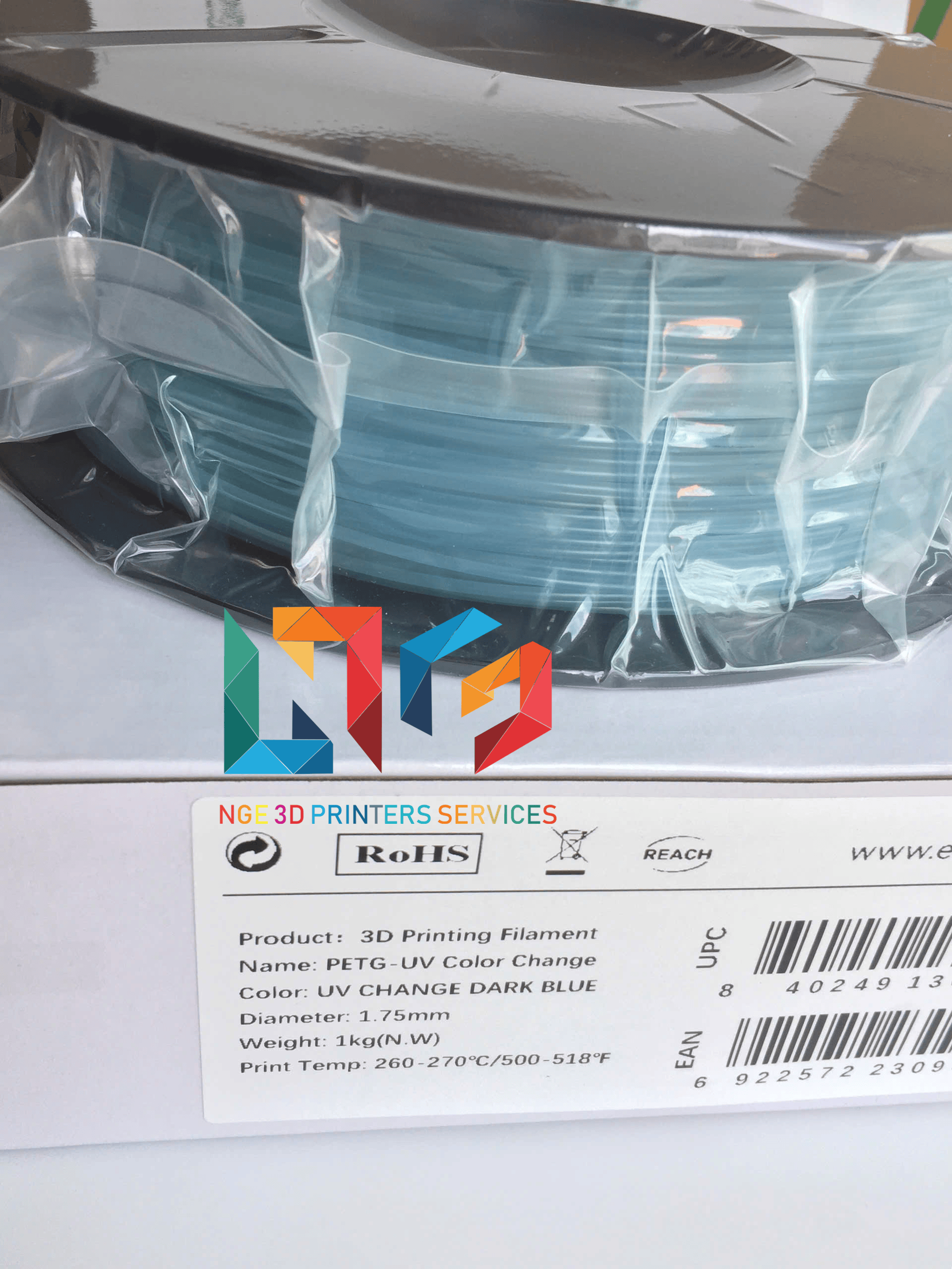 Nhựa in 3D eSun PETG-UV Color Change chất lượng cao 1kg/cuộn