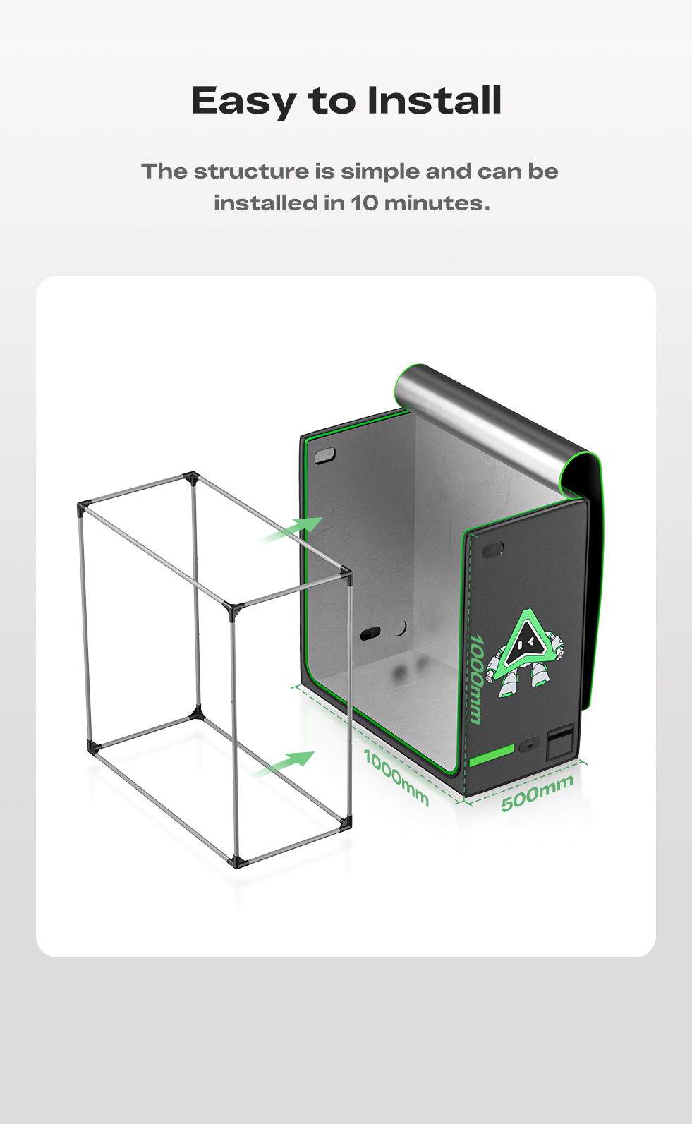 Vỏ bảo vệ, chống bụi, ngăn mùi, cách nhiệt Resin Printer Enclosure cho máy in 3D Resin Creality