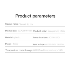 Hộp sấy khô sợi nhựa in 3d Creality Filament Dry Box