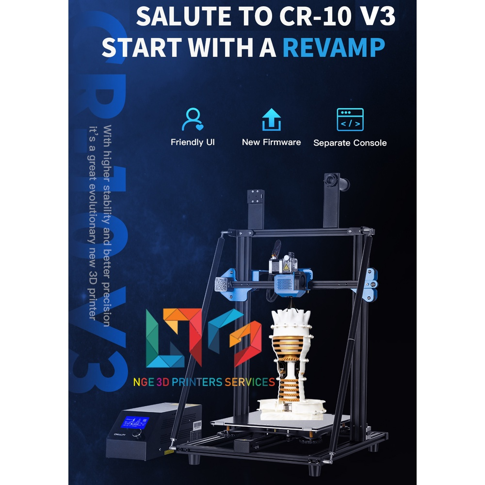 Máy in 3d Creality CR-10 V3 cụm đùn trực tiếp Titan khổ in 30*30*40cm