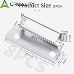 Kẹp giữ mặt bàn in 3D bằng thép không gỉ cho máy in 3D Creality Ender 3, 5, CR-20 Pro, 3 V2, 3S, CR-10S Pro.