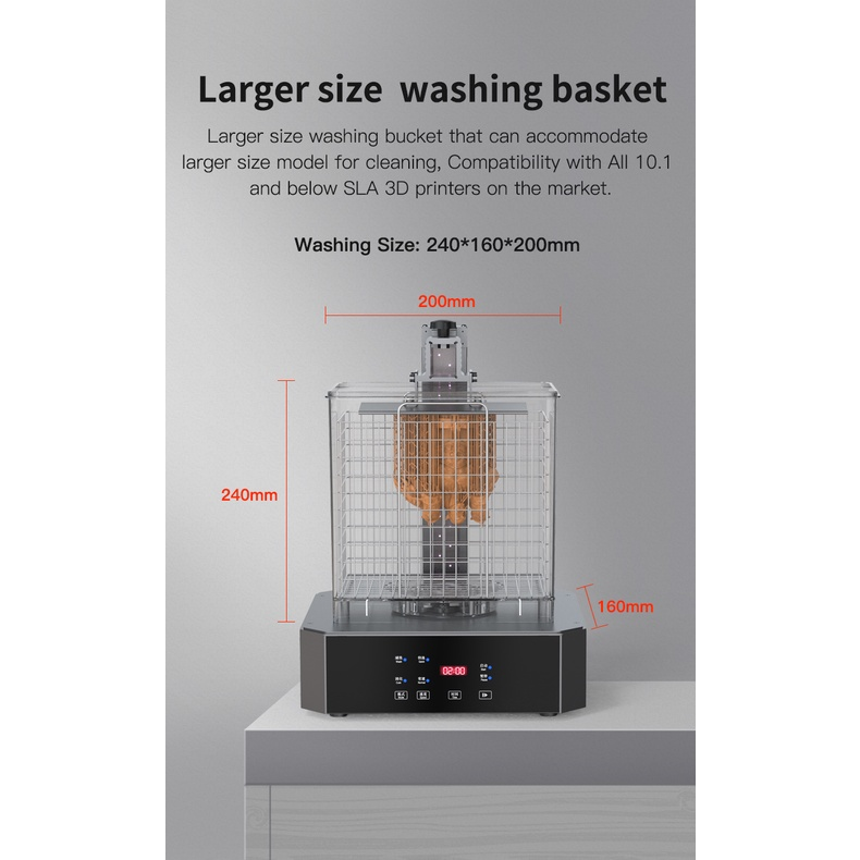Máy rửa và phơi sáng đóng rắn UV cho mô hình in 3d resin Creality UW-02 Washing and Curing Machine