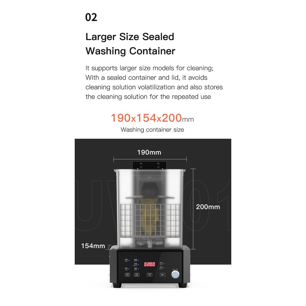 Máy rửa và phơi sáng UV cho sản phẩm in 3d Resin Creality UW-01 Washing and Curing Machine