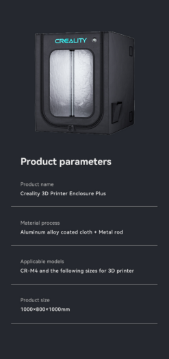 Vỏ bảo vệ, cách nhiệt, chống cháy Creality 3D Printer Enclosure Plus cho máy in 3D Creality Plus chính hãng