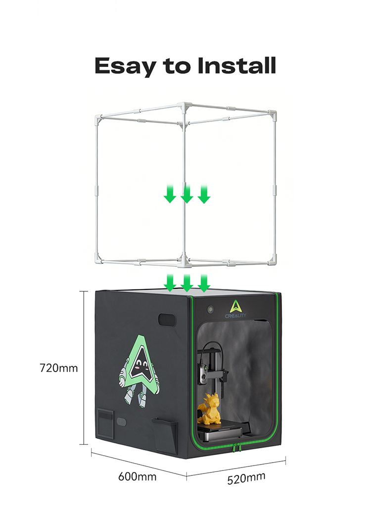 Vỏ bảo vệ, chống bụi, cách nhiệt FDM 3D Printer Enclosuer cho máy in 3D FDM Creality