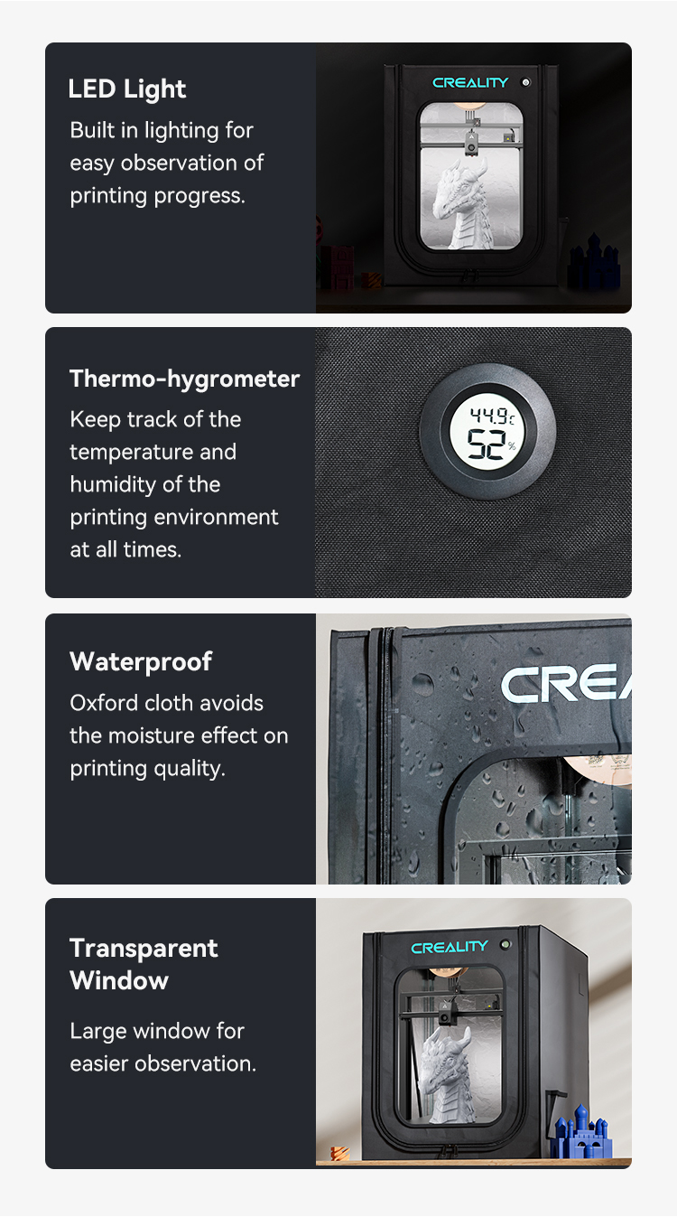 Vỏ bảo vệ, cách nhiệt, chống cháy Creality 3D Printer Enclosure Plus cho máy in 3D Creality Plus chính hãng