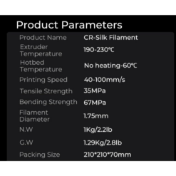Nhựa in 3d FDM Filament Creality CR-Silk màu Gold 1.0Kg 1.75mm