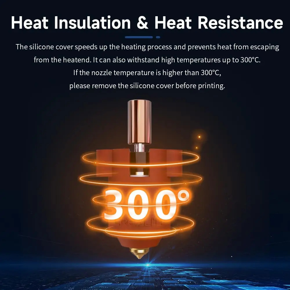 Bao silicon cụm đùn Hotend Silicone Sock cho máy in 3d Creality Ender 3 V3/ Plus/Ender 3 V3 KE/ K1/ K1C/ K1 Max...