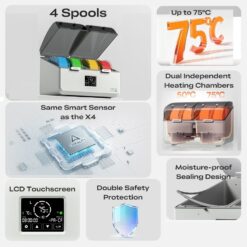 Máy sấy sợi nhựa FDM Creality Space Pi X4L Filament Dryer loại 4 cuộn max 75°C