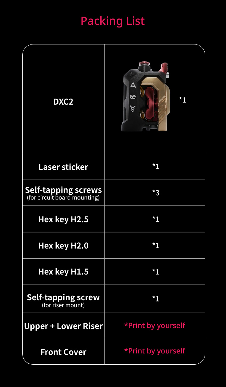 Máy đùn DXC2 Extruder cho máy in 3D Creality K2 / K2 Pro / K2 Plus