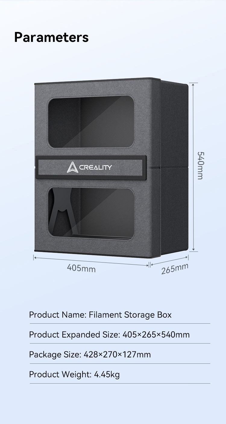 Tủ bảo quản, lưu trữ, chống ẩm Creality Filament Storage Box cho nhựa in 3D FDM và Resin