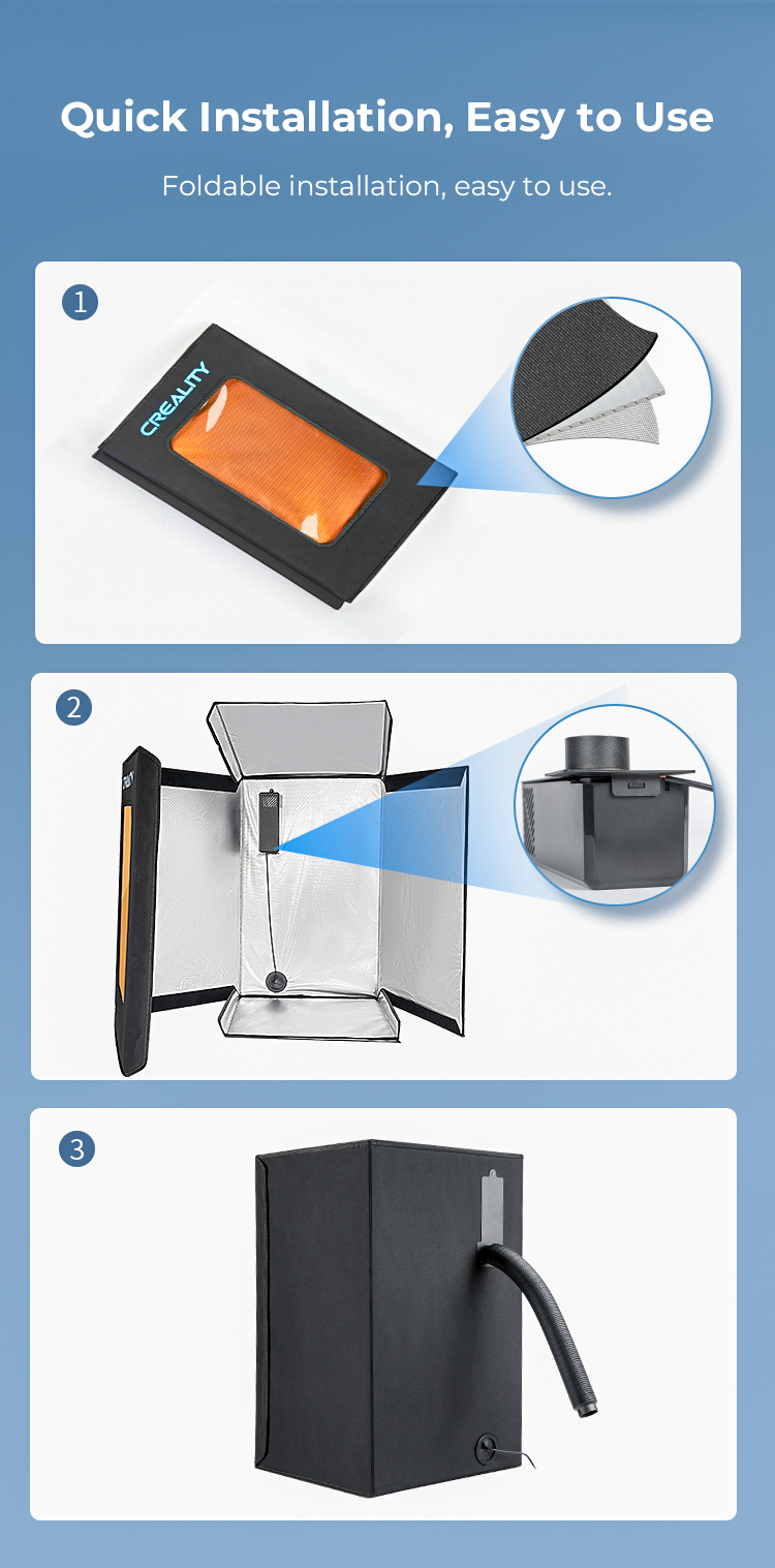 Buồng máy in 3D có hệ thống thông gió, chống bụi, lọc mùi Resin Printer Enclosure dùng cho máy in 3D Resin Creality